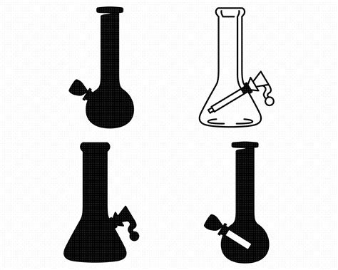 Bong Svg Glass Bong Png Dxf Clipart Eps Vector By Crafteroks
