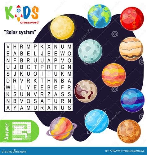 Solar System Vocabulary Word Search