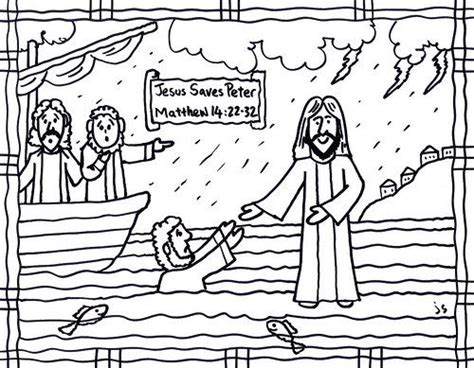 Jesus walks on the water coloring page. Jesus Walks on Water coloring page and Bible card | Jesus ...