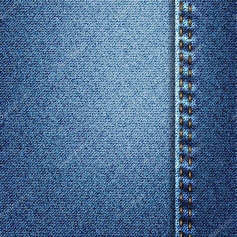 Blue Jeans Denim Fabric Texture With Stitch Stock Photo By ©vittore