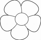 Coloring Flower Simple Wecoloringpage sketch template