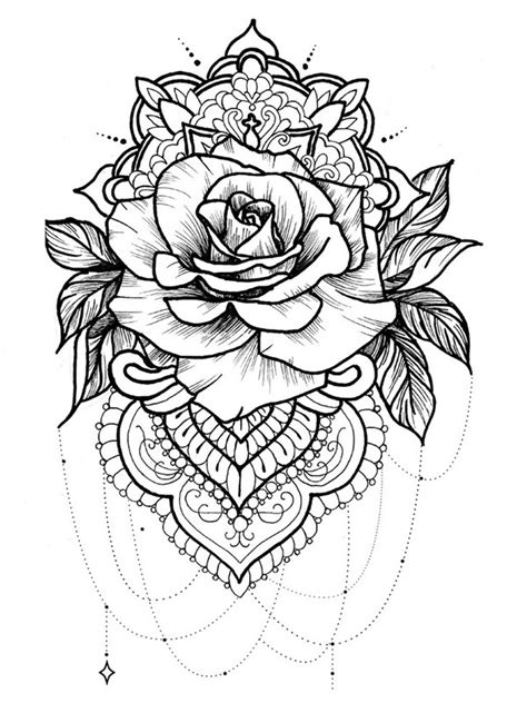 Kleurplaat Tattoo mandala Leukekleurplaten.nl