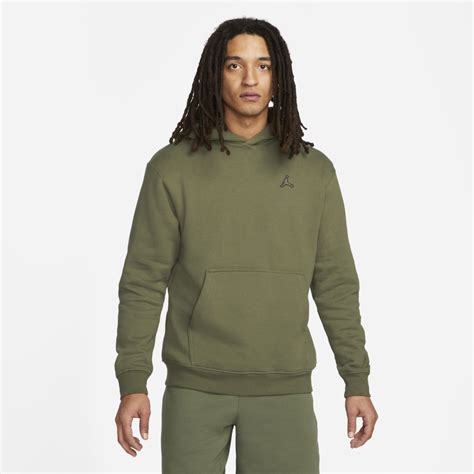Jordan Essentials Mens Fleece Pullover Hoodie In Medium Olive Modesens