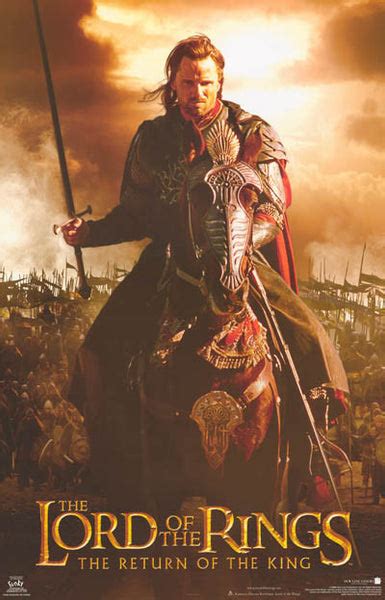 Lord Of The Rings Return Aragorn 2003 Poster 22x34 Bananaroad