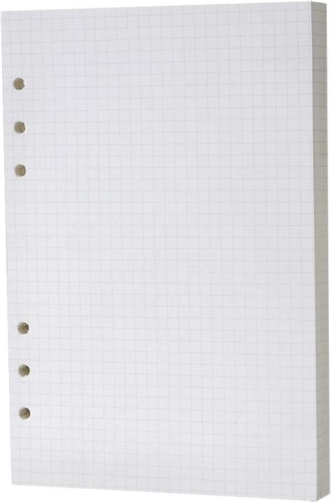 Grid Loose Leaf Notebook Paper 6 Hole Punched College Ruled Paper