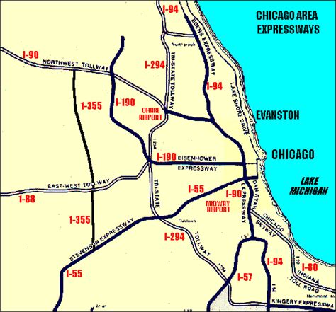 Chicago City Of Big Shoulders Interstate Highways