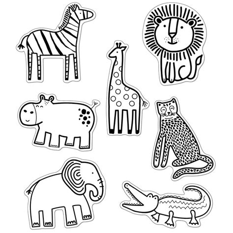Simply Safari Animals Cut Outs Pack Of 36 Bundle Of 10 Packs
