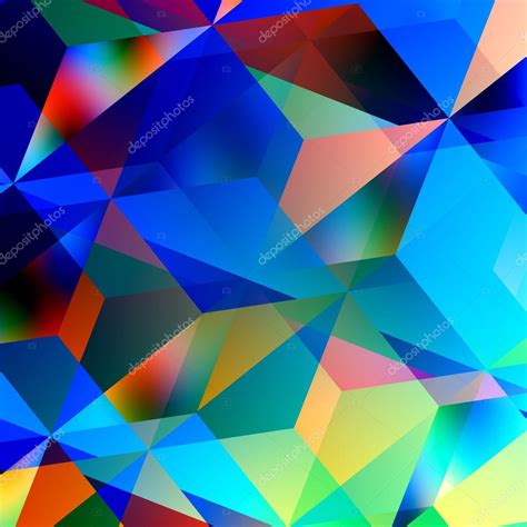 Geometric Abstract Background Blue Mosaic Pattern