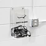 Clearly safe® small safety glasses holder, cleancut™ acrylic storage solutions, glass disposal boxes, acid gas cartridges can be wall mounted or placed directly on the benchtop. Safety Glasses Dispenser - 14 x 6 1/2 x 8" H-4157 - Uline