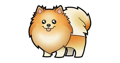 Pomeranian Cartoon Images White Pomeranian Cartoon Hd Png Download