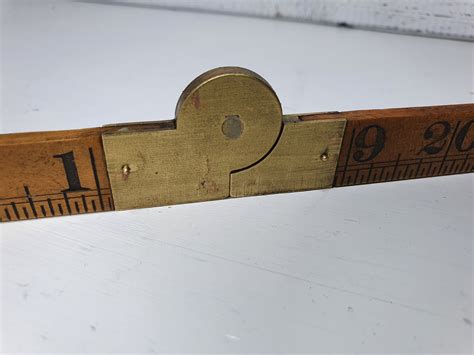 Rabone And Sons Folding Ruler Wood And Brass Metal Ruler Etsy