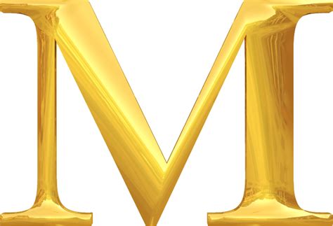 Gold Typography M Openclipart