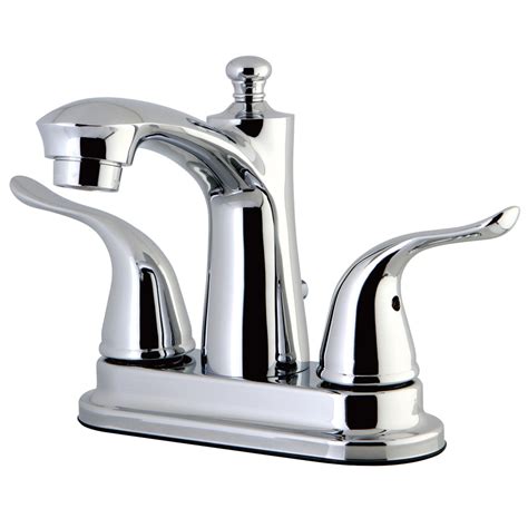 Centerset bathroom faucet, polished chrome the sophisticated look and flawless design of this bathroom faucet evokes. Kingston Brass FB7621YL 4-Inch Centerset Lavatory Faucet ...