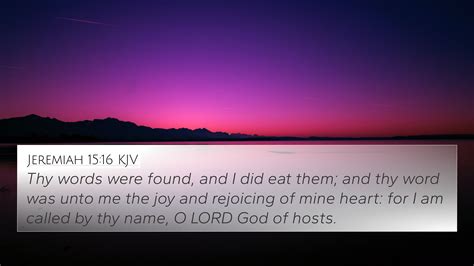 Jeremiah 1516 Kjv 4k Wallpaper Thy Words Were Found And I Did Eat