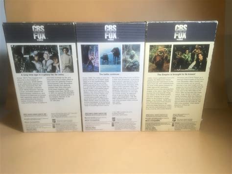 Vintage Star Wars VHS Trilogy Tapes Red Label CBS FOX Video 1984 1986