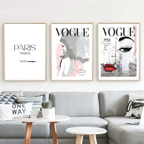Vogue Posters Fashion Wall Art Set Of 3 Prints Home Decor Etsy