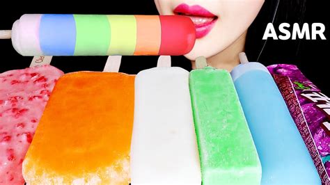 ASMR RAINBOW ICE CREAM 무지개 아이스크림 CHOCOLATE EATING SHOW MUKBANG NO TALKING YouTube