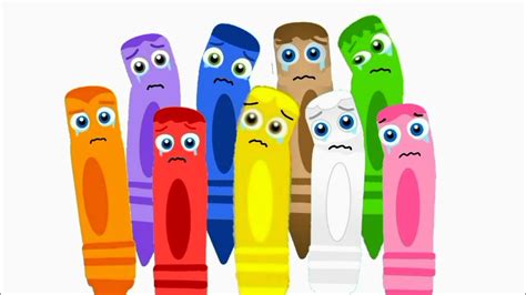 Color Crew 9 Crayons Crying Sad Youtube