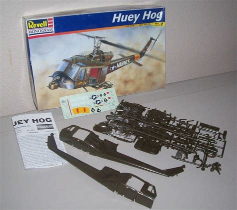 Vintage Huey Hog Helicopter Model Kit Revell 1 48 Scale On Popscreen