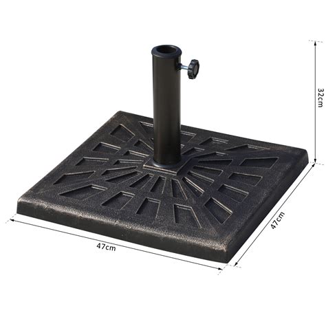 Great savings & free delivery / collection on many items. Garden Parasol Square Base Stand Heavy Duty Patio Garden ...