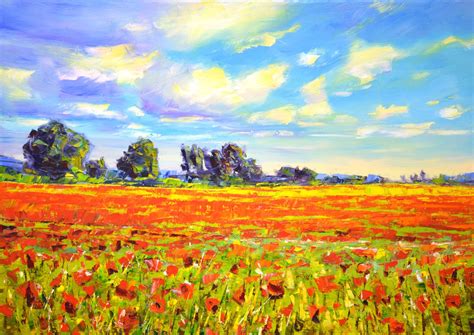 Poppy Field 8 By Iryna Kastsova 2022 Painting Oil On Canvas