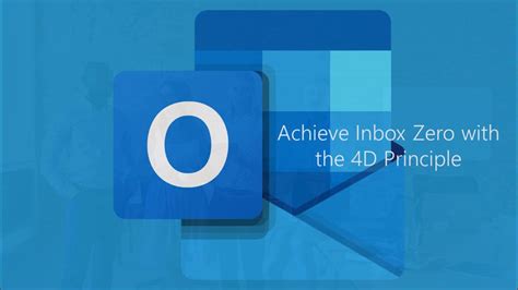 Outlook Achieve Inbox Zero Using The 4d Principle Youtube