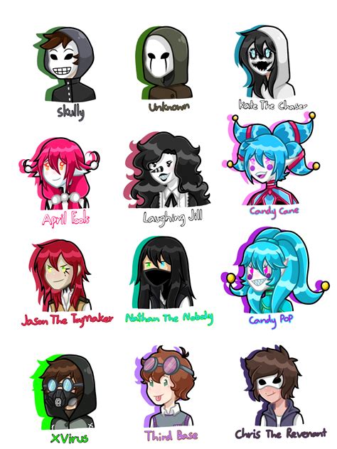 Creepypasta Characters 3 By Beamb2 On Deviantart