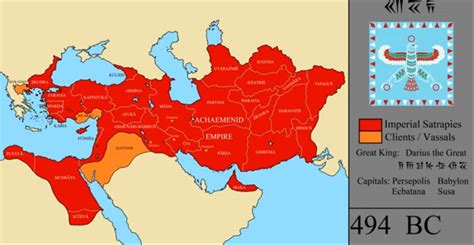 Historic Map Of The Achaemenid Empire C 500 B C Cosmolearning History