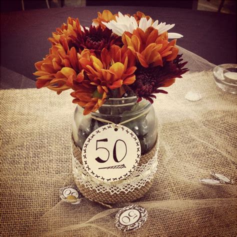 50th Birthday Table Decorations Ideas 50th Wedding Anniversary Party