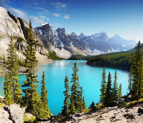 Parque Nacional De Banff Canadense Montanhas Rochosas Foto De Stock