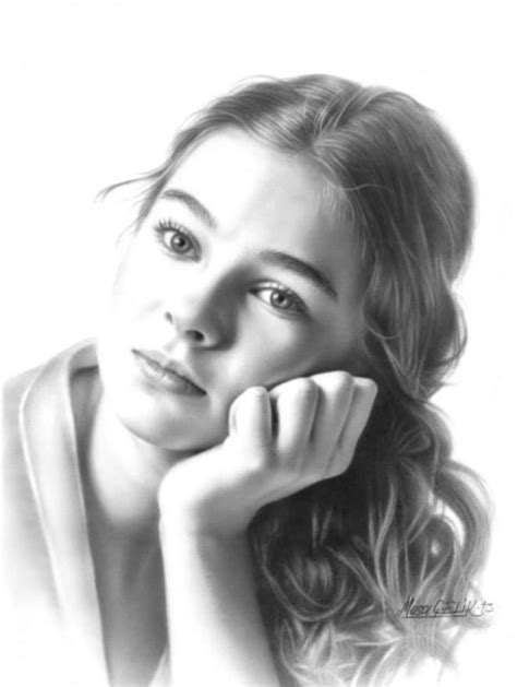 Cute Girl Portrait Drawing Musa Celik Beautiful Penci