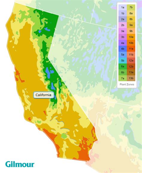 California Planting Zones Growing Zone Map Gilmour