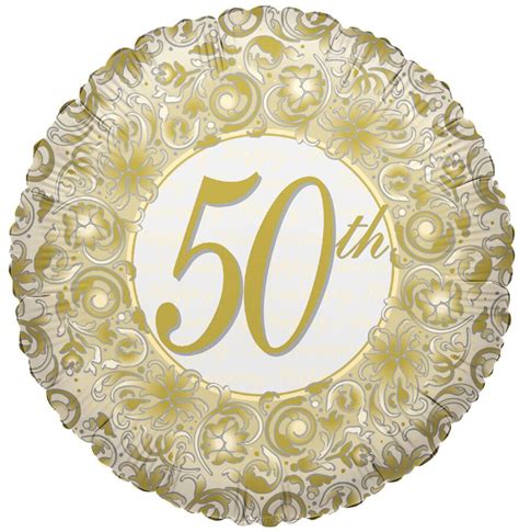 50th Balloon 18 50th Helium Foil Balloon Celebrate Any 50th Occasion
