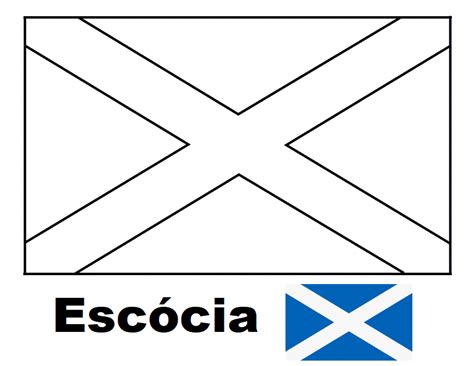 Blog de Geografia Bandeira da Escócia para imprimir e colorir