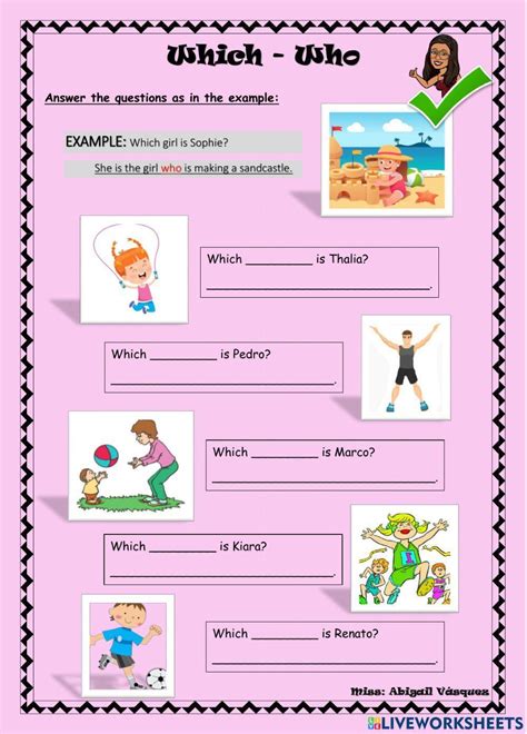 Which Who Worksheet Live Worksheets