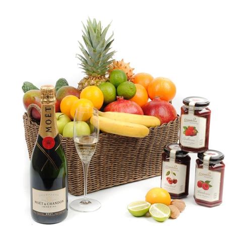 Mixed Fruit Basket With Champagne Your T Basket Delivering Ts