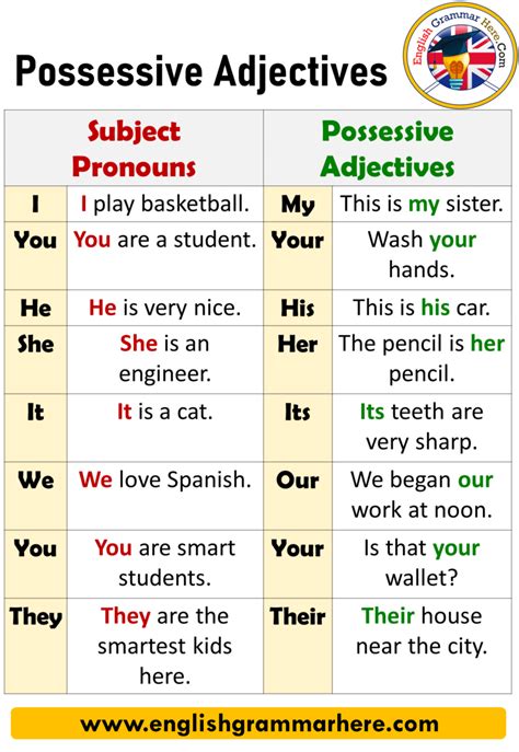 English Using Possessive Pronoun Definition And Examples Possessive Pronouns Pronouns Which Is