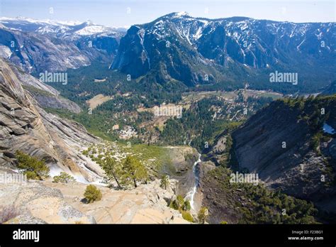 Aerial View Of A Valley Yosemite Falls Yosemite Valley Yosemite