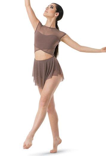 Mesh Cap Sleeve Dress With Cutout Balera Modern Dance Dresses