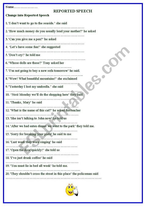 Practise your english grammar in the english classroom. Mockinbirdhillcottage: Reported Speech Imperative ...