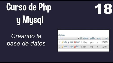 Creando La Base De Datos Con Phpmyadmin Curso De Php Php Y Mysql Desde Cero Capitulo