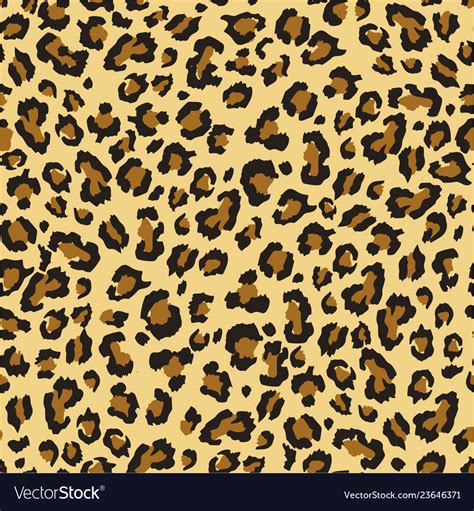 Seamless Leopard Texture Pattern Royalty Free Vector Image