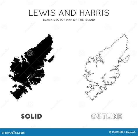 Lewis And Harris Map Stock Vector Illustration Of Explore 158165948