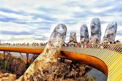 2023 Hoi An To Hue By Private Car Visit Marble Mountains Golden Bridge