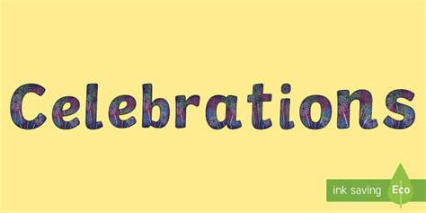 Celebrations Display Lettering Teaching Resources Twinkl
