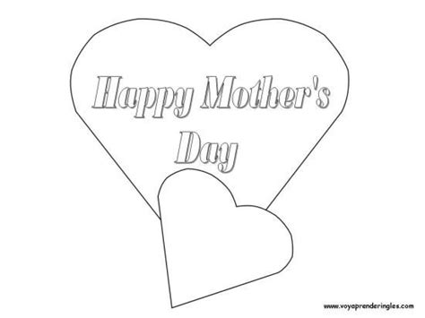 Happy Mothers Day Hearts Dibujos Día Madre En Inglés Dibujos
