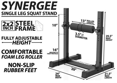 Synergee Single Leg Squat Roller Stand In 2022 Squats Leg Roller