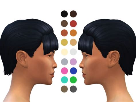 Shot Hair With Bangs By Ladyfancyfeast At Tsr Sims 4 Updates