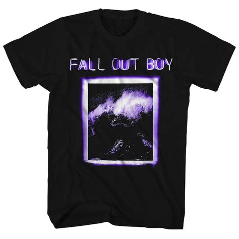 Fall Out Boy T Shirt Neon Wave Framed Picture Fall Out Boy Shirt