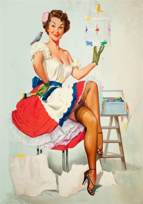 Sexy Pin Up Girl In Ww Pop Art Propaganda Retro Vintage Kraft Poster
